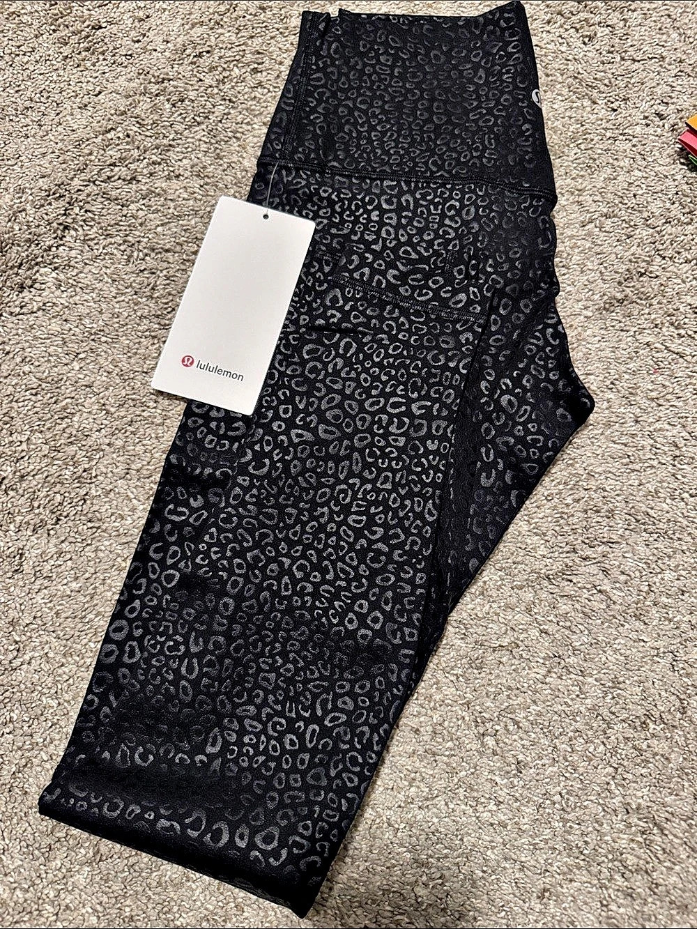 lululemon Align Pant 25" Black Animal Print Size 6 NWT
